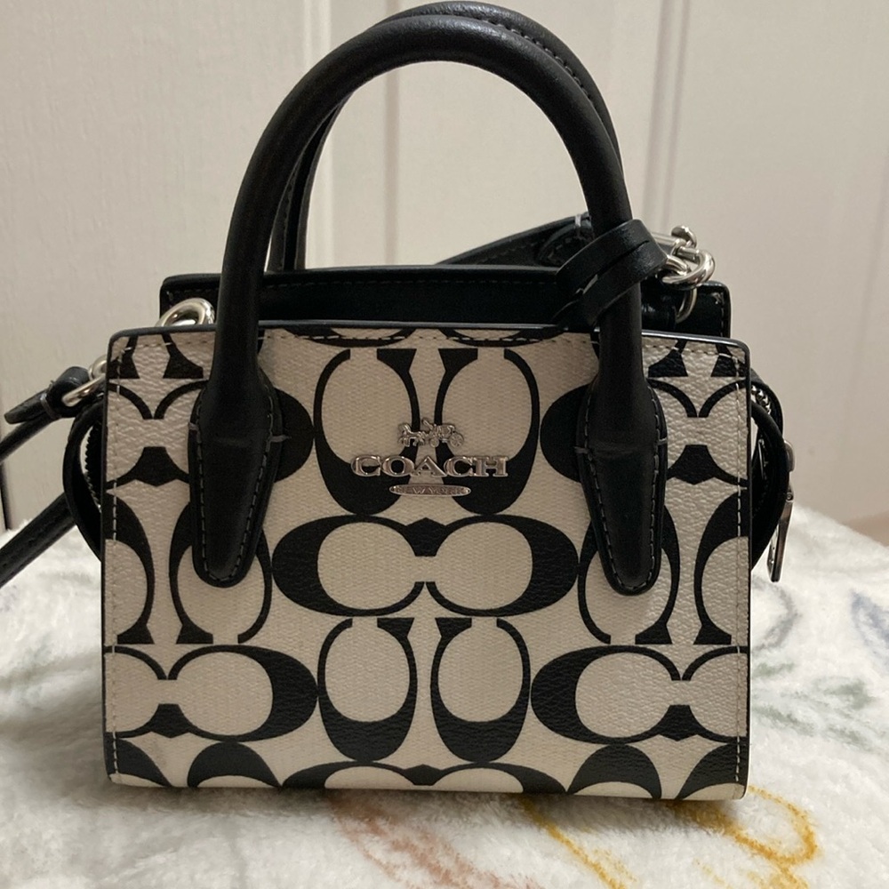 Coach Black and White Women's Handbag